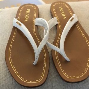 Prada white sandals